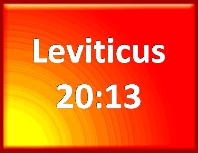 Bible Verse Powerpoint Slides for Leviticus 20:13