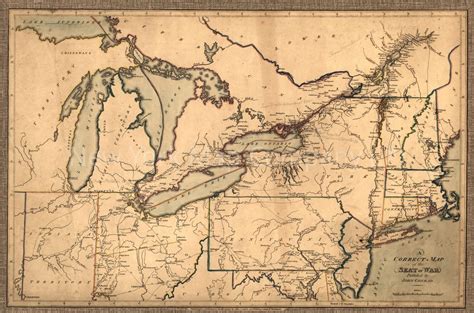 1812 mapVintage map: seat of war. Map Subjects: Canada | History ...