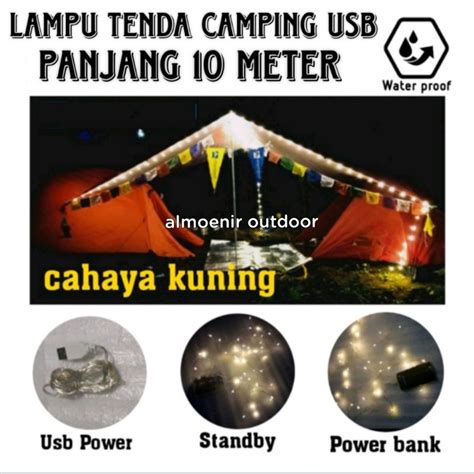 Jual Lampu Hias Ultralight Dekorasi Tenda Camping USB 100 LED 10M