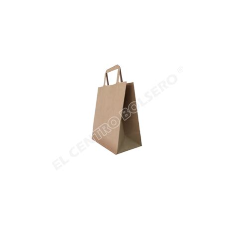 Bolsas De Papel Kraft Natural Con Asas Planas El Centro Bolsero