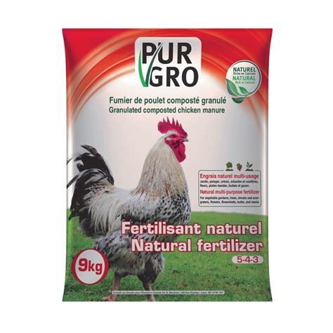 Purgro Granulated Composted Chicken Manure Natural Fertilizer The