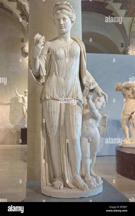 Venus Roman Goddess Statue By Ancient Sculptor Praxiteles Louvre Museum