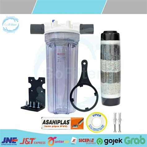 Jual PAKET 1 TAHAP CARTRIDGE FILTER AIR 4 In 1 HOUSING NANOTEC 10