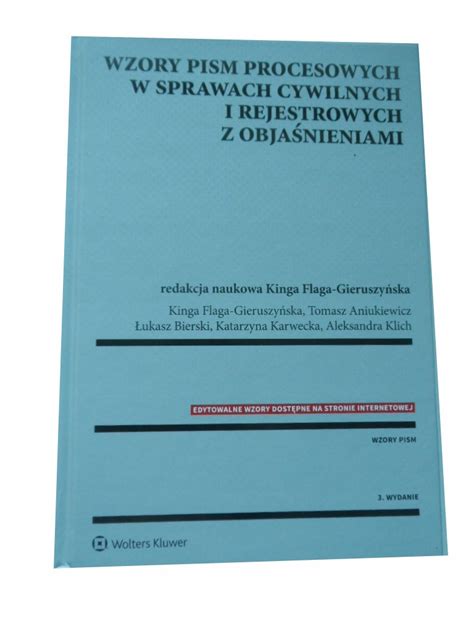 Wzory pism procesowych w sprawach cywilnych 13205274742 Książka Allegro