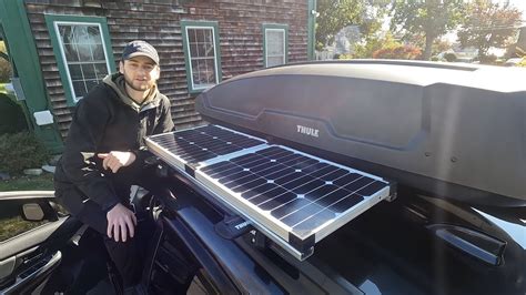 DIY Roof Rack Solar Panel Installation Subaru Crosstrek Car Camping