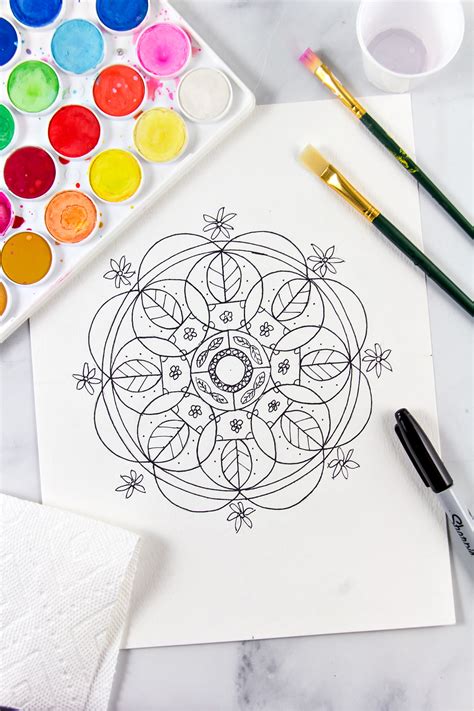 Easy Mandala Watercolor Art For Beginners Make And Takes