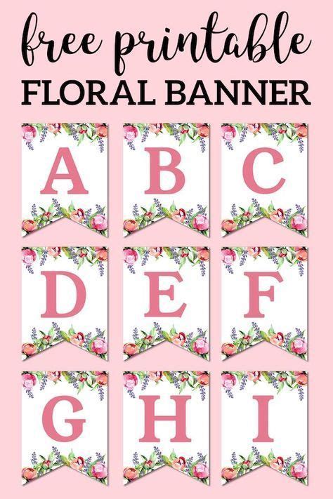 Floral Free Printable Alphabet Letters Banner Paper Trail Design Free Printable Alphabet