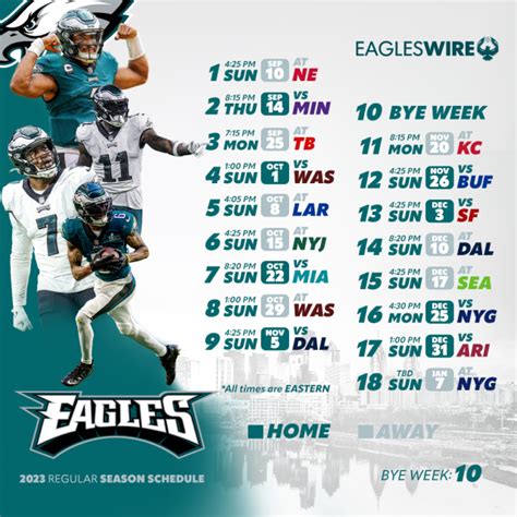 2023 Eagles’ schedule: Downloadable wallpaper