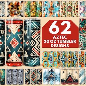 Aztec Tumbler Wrap Png Tribal Oz Skinny Tumbler Sublimation Design