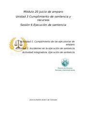 M20 U3 S6 NACG docx Módulo 20 Juicio de amparo Unidad 3 Cumplimiento