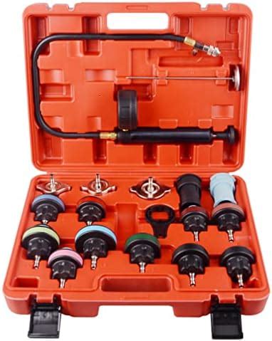 DAYUAN 18 Pcs Radiator Pressure Tester Tool Kit Cooling System Testing