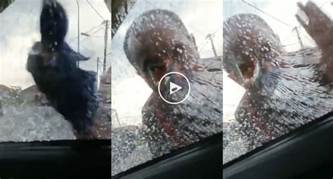 VIDEO VIRAL Lelaki Samseng Pecahkan Cermin Kereta Wanita