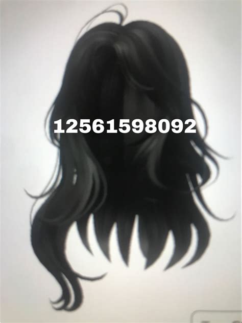 Soft Wavy Hair Black Black Hair Roblox Black Hair Id Roblox Soft