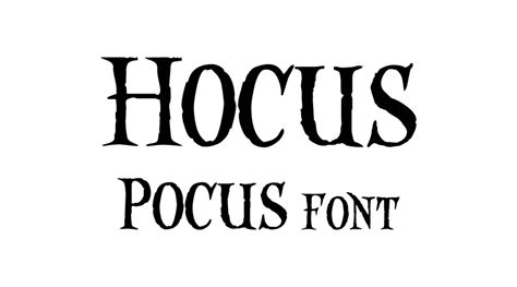 Hocus Pocus Font Free Download Dafont Online