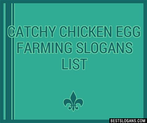 Catchy Chicken Egg Farming Slogans Generator Phrases