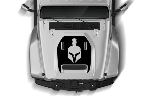 Spartan Hood Graphics Decals Compatible With Jeep Jt Gladiator Mojave