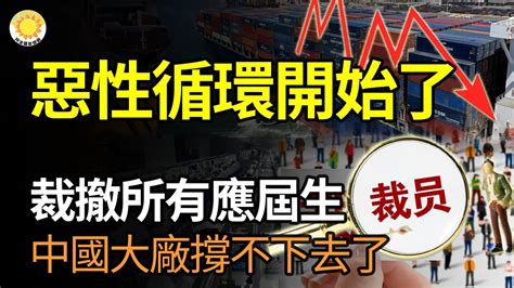 🔥【財經】惡性循環開始了；裁撤所有應屆生！中國大廠撐不下去了；百萬富豪移民潮 中國至少跑了135億美元； 真瘋了！中共強迫外企學習思想 國企高