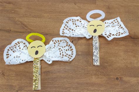 Easy Clothespin Doily Angel Crafts For Kids - Oh My Creative