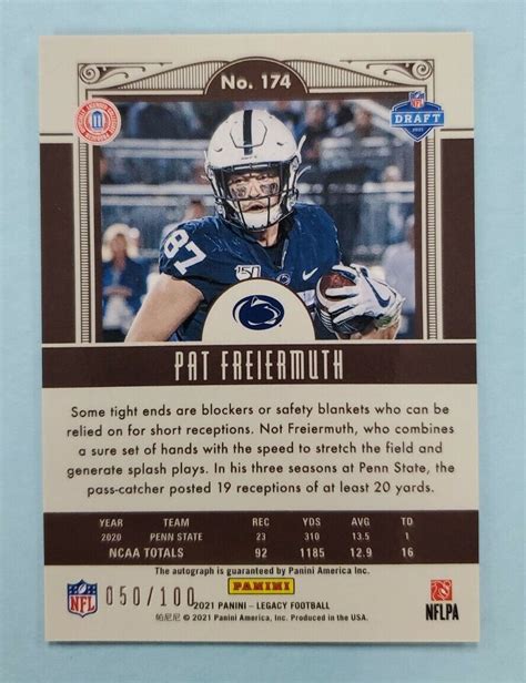 Panini Legacy Rookies Premium Penmanship Bronze Pat