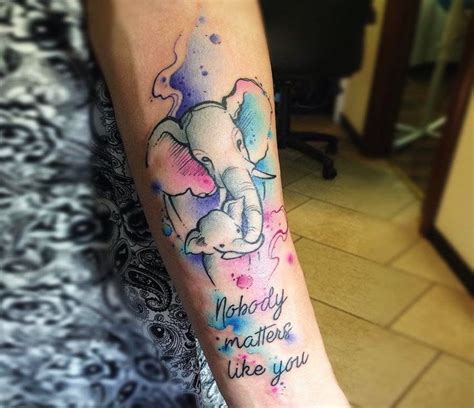 Photo Elephants Tattoo By Claudia Denti Photo Colorful