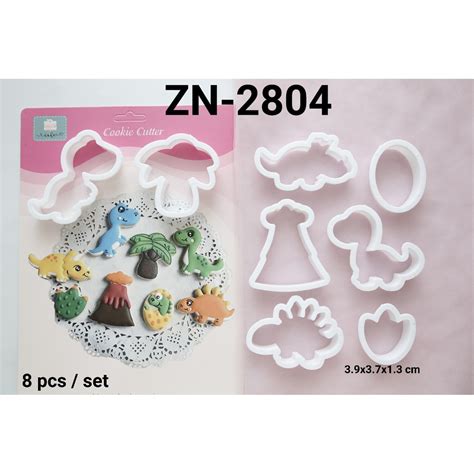 Jual Zn Cutter Embosser Cetakan Fondant Cookie Cutter Dinosaurus