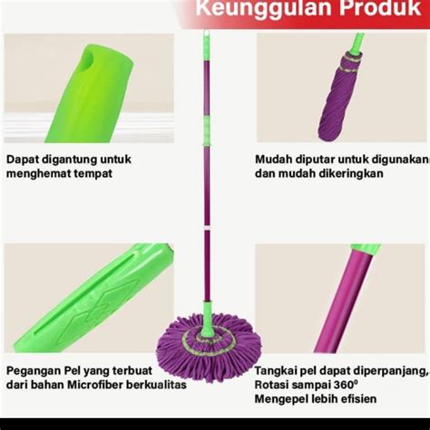 Jual Alat Pel Lantai Otomatis Putar Twist Mop Serbaguna Kebersihan