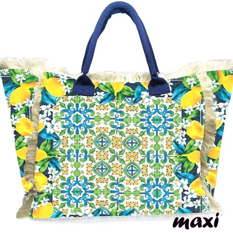 Borsa Mare Shopping Bag Maiolica Sorrento MAGIC MARE Costumi Da