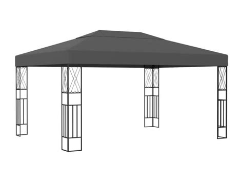 Gazebo Tenda de recepção 3x4 m tecido antracite PT518722