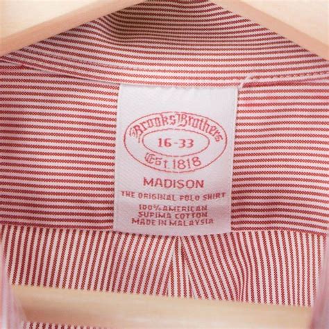 BROOKS BROTHERS Stripe Dress Shirt 16 33 On Mercari Red White Striped