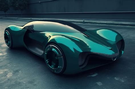 Premium AI Image | Fast car design appearance of a modern sports car of the future on the street ...