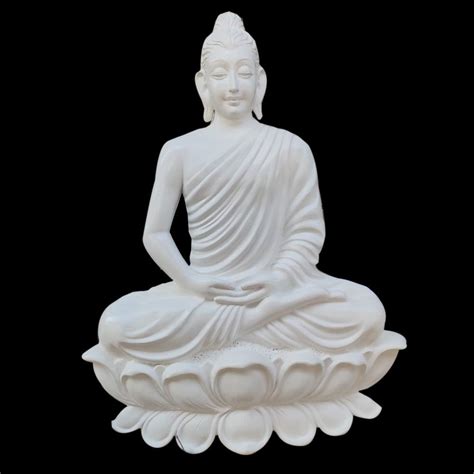 Paint Coated Frp White Buddha Wall Mural For Home Decor Size X Ft