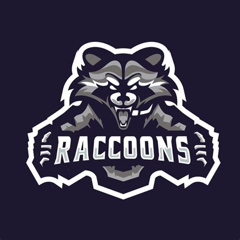 Logotipo De Mascote De Guaxinim Para Esporte E Esport Ou Logotipo De