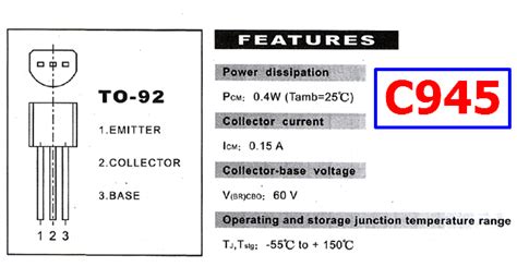 C945 Datasheet - 0.15A, NPN Transistor