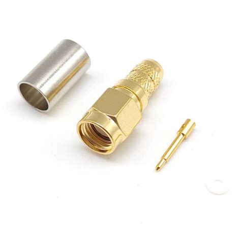 SMA Male Straight Plug Crimp Connector For LMR240 Coaxial Cable Smac C