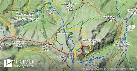 Czarny Staw Gąsienicowy Mapa Szlaków Turystycznych Mapa Turystycznapl