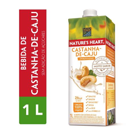 Bebida Vegetal Natures Heart Castanha De Caju 1l Day 2 Day