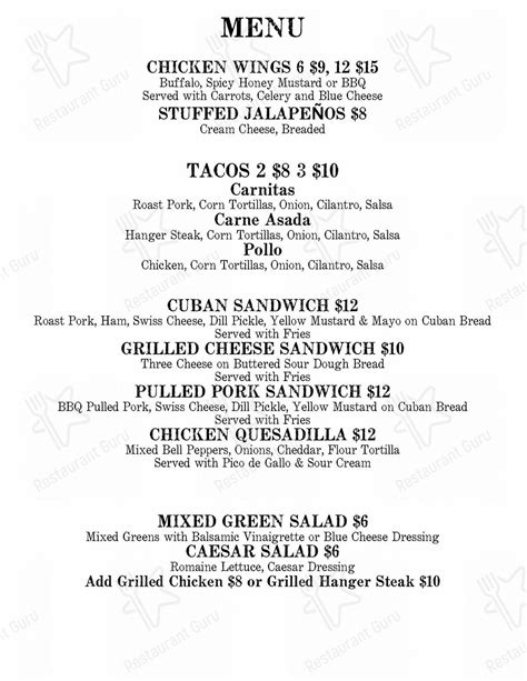 Menu at District Tap House pub & bar, West New York