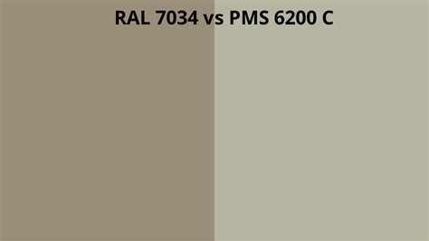 Ral 7034 Vs Pms 6200 C Ral Colour Chart Uk