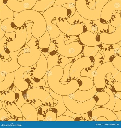 Maggot Pattern Seamless Beetle Larva Background Insect Vector Texture