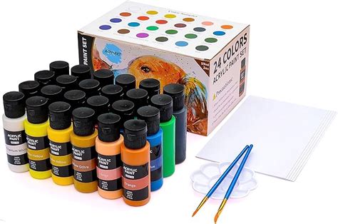 Aon Art Colours Acrylic Paint Set For Painting Canvas Wood