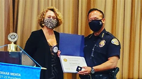 Monrovia Police Chief Sanvictores Awarded by Rotary | Rotary Club of ...