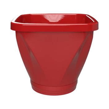 Vaso Cachepot Quadrado Prato Vermelho N13 Uninjet Cachepot