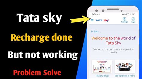 Tata Sky Recharge Done But Not Working Tata Sky Recharge Karne Ke Bad