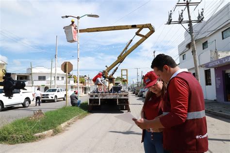 Contin A Instalaci N De Luminarias En Calles De Chetumal Para Abatir