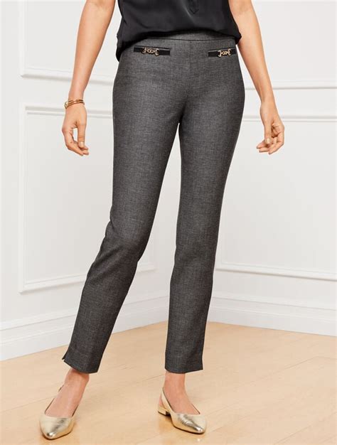 Talbots Chatham Slim Leg Ankle Pants Curvy Fit Sharkskin Talbots