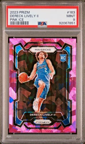 Dereck Lively 2023 24 Panini Prizm PINK ICE Rookie Basketball Card 163