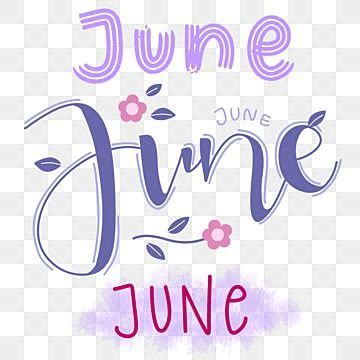 Veri Peri White Transparent Handlettering Of June Month With Very Peri