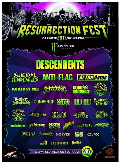 RESURRECTION FEST 2012 CARTEL CERRADO The Metal Circus