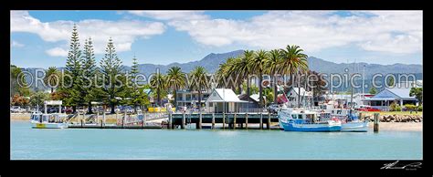 Whitianga Foreshore With Fishing Boats And The Ferry Alongside The