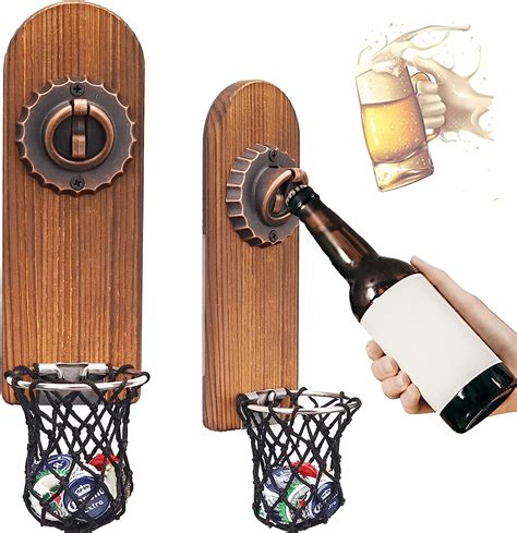 ZONSUSE Flaschenöffner mit Magnet Vintage Holz Wand Bieröffner